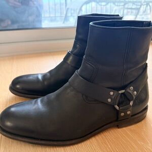 Frye Men's Sam Harness Boots - Black Leather 10.5 size